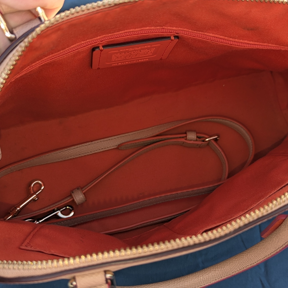 Coach Blush Pink Leather Satchel - Picture 7 of 11